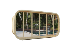 Saunafass / Fasssauna KLAAR DOUBLE EXCLUSIV 420x230 cm,...