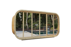 Saunafass / Fasssauna KLAAR DOUBLE EXCLUSIV 420x230 cm,...