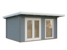 Gartenhaus HEIDI 11,7 m² - 430x320 cm, 44 mm, ISO, inkl. Fußboden, transparent imprägniert