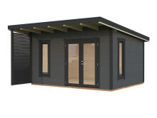 Palmako Gartenhaus MODERN GRACE 14,5 m² - 440x350 cm, 56 mm Leimholz, inkl. Fußboden 28 mm * natur + farbig *