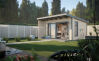 Palmako Gartenhaus MODERN GRACE 14,5 m² - 440x350 cm, 56 mm Leimholz, inkl. Fußboden 28 mm * natur + farbig *