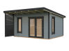 Palmako Gartenhaus MODERN GRACE 14,5 m² - 440x350 cm, 56 mm Leimholz, inkl. Fußboden 28 mm * natur + farbig *