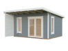 Palmako Gartenhaus MODERN GRACE 14,5 m² - 440x350 cm, 56 mm Leimholz, inkl. Fußboden 28 mm * natur + farbig *