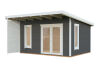 Palmako Gartenhaus MODERN GRACE 14,5 m² - 440x350 cm, 56 mm Leimholz, inkl. Fußboden 28 mm * natur + farbig *
