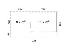 Palmako Gartenhaus MODERN GRACE 11,2+8,2 m²  SLIDE...