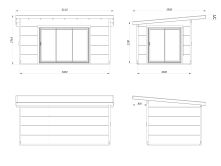 Palmako Gartenhaus MODERN GRACE 14,1 m²  SLIDE PLUS...