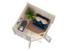 Palmako Pavillon MELANIE 7,0 m² - 280x280 cm, 28 mm, inkl. Fußboden 19 mm * natur + farbig *
