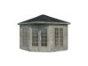 Palmako Pavillon MELANIE 7,0 m² - 280x280 cm, 28 mm, inkl. Fußboden 19 mm * natur + farbig *
