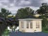 Palmako Pavillon MELANIE 6,9 m² - 280x280 cm, 44 mm, inkl. Fußboden 19 mm * natur + farbig *
