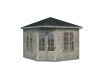 Palmako Pavillon MELANIE 6,9 m² - 280x280 cm, 44 mm, inkl. Fußboden 19 mm * natur + farbig *