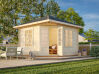 Palmako Pavillon MELANIE 9,9 m² - 330x330 cm, 44 mm, inkl. Fußboden 19 mm * natur + farbig *