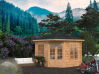 Palmako Pavillon MELANIE 9,9 m² - 330x330 cm, 44 mm, inkl. Fußboden 19 mm * natur + farbig *
