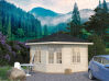 Palmako Pavillon MELANIE 9,9 m² - 330x330 cm, 44 mm, inkl. Fußboden 19 mm * natur + farbig *
