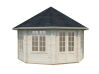Palmako Pavillon HANNA 14,1 m² - Ø 421 cm, 44 mm, ISO, inkl. Fußboden 19 mm * natur + farbig *