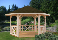 Palmako Pavillon BETTY 9,9 m² - 337x337 cm, 12x12 cm...