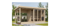 Aussensauna/Saunahaus ANITA inkl. Terrasse 417,2 x 215,8...