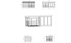 Aussensauna/Saunahaus ANITA inkl. Terrasse 417,2 x 215,8 cm / inkl. selbstklebender EPDM-Bahn / Bausatz / Fichte natur