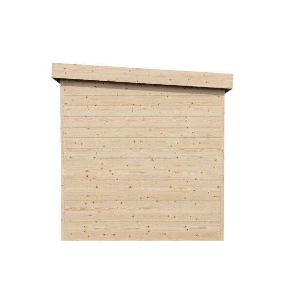 Aussensauna/Saunahaus ANITA 2-Raum  417,2 x 215,8 cm / inkl. selbstklebender EPDM-Bahn / Bausatz / Fichte natur