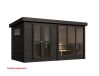 Aussensauna/Saunahaus ANITA 2-Raum  417,2 x 215,8 cm / inkl. selbstklebender EPDM-Bahn / Bausatz / Fichte natur