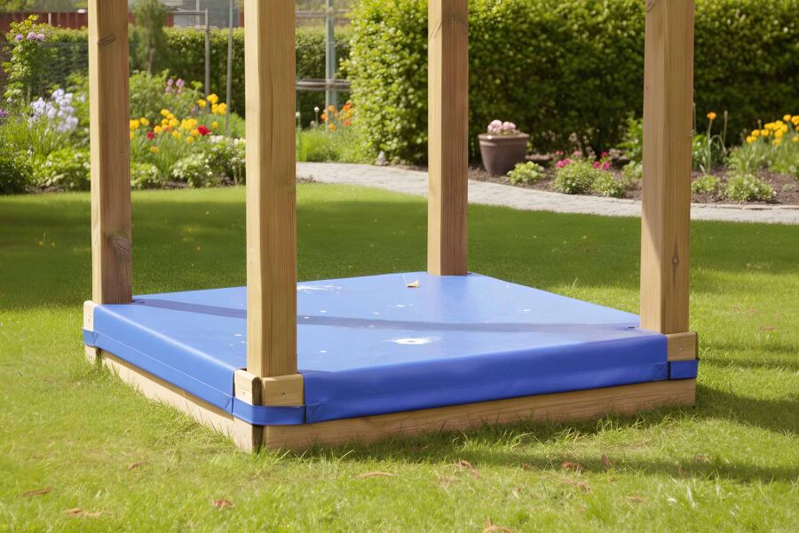 ACTIVE Abdeckplane blau für Sandkasten Turm 98x98 cm
