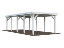 Palmako Carport KARL 23,1 m² - 315x732 cm, Leimholz-Pfosten 12x12 cm * natur + farbig *