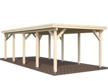 Palmako Carport KARL 23,1 m² - 315x732 cm, Leimholz-Pfosten 12x12 cm * natur + farbig *