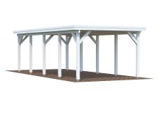 Palmako Carport KARL 23,1 m² - 315x732 cm, Leimholz-Pfosten 12x12 cm * natur + farbig *
