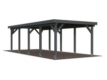 Palmako Carport KARL 23,1 m² - 315x732 cm, Leimholz-Pfosten 12x12 cm * natur + farbig *