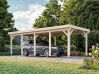 Palmako Carport KARL 23,1 m² - 315x732 cm, Leimholz-Pfosten 12x12 cm * natur + farbig *