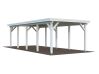 Palmako Carport KARL 23,1 m² - 315x732 cm, Leimholz-Pfosten 12x12 cm * natur + farbig *