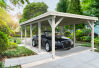 Palmako Carport KARL 23,1 m² - 315x732 cm, Leimholz-Pfosten 12x12 cm * natur + farbig *