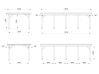 Palmako Carport KARL 23,1 m² - 315x732 cm, Leimholz-Pfosten 12x12 cm * natur + farbig *