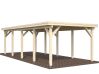 Palmako Carport KARL 23,1 m² - 315x732 cm, Leimholz-Pfosten 12x12 cm * natur + farbig *