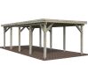Palmako Carport KARL 23,1 m² - 315x732 cm, Leimholz-Pfosten 12x12 cm * natur + farbig *
