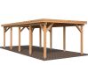 Palmako Carport KARL 23,1 m² - 315x732 cm, Leimholz-Pfosten 12x12 cm * natur + farbig *