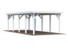 Palmako Carport KARL 23,1 m² - 315x732 cm, Leimholz-Pfosten 12x12 cm * natur + farbig *