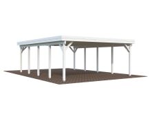 Palmako Carport KARL 40,6 m² - 555x732 cm, Leimholz-Pfosten 12x12 cm * natur + farbig *