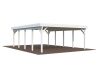 Palmako Carport KARL 40,6 m² - 555x732 cm, Leimholz-Pfosten 12x12 cm * natur + farbig *