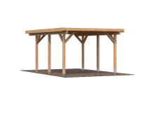 Palmako Carport KARL 11,7 m² - 315x372 cm, Leimholz-Pfosten 12x12 cm * natur + farbig *