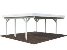 Palmako Carport KARL 20,6 m² - 555x372 cm, Leimholz-Pfosten 12x12 cm * natur + farbig *
