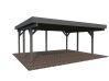 Palmako Carport KARL 20,6 m² - 555x372 cm, Leimholz-Pfosten 12x12 cm * natur + farbig *