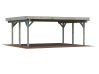 Palmako Carport KARL 20,6 m² - 555x372 cm, Leimholz-Pfosten 12x12 cm * natur + farbig *