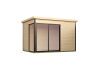 Lasita Maja Gartenhaus BUSTANI 1, 275x275cm, 28 mm, ALU-Schiebetür, naturbelassen