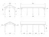 Palmako Einzelcarport ROBERT 23,1 m²  315x732 cm, 12x12 Pfosten, natur + farbig