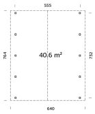 Palmako Doppelcarport ROBERT 40,6 m²  555x732 cm,...