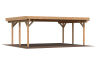 Palmako Carport KARL 20,6 m² - 555x372 cm, Leimholz-Pfosten 12x12 cm, weiß grundiert