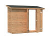 Palmako Gerätehaus Anbauschuppen LEIF 2,2 m², 16 mm, 234x95 cm, inkl. Fußboden, transparent imprägniert
