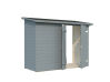 Palmako Gerätehaus Anbauschuppen LEIF 2,2 m², 16 mm, 234x95 cm, inkl. Fußboden, transparent imprägniert