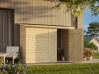 Palmako Gerätehaus Anbauschuppen LEIF 2,2 m², 16 mm, 234x95 cm, inkl. Fußboden, transparent imprägniert