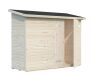 Palmako Gerätehaus Anbauschuppen LEIF 2,2 m², 16 mm, 234x95 cm, inkl. Fußboden, transparent imprägniert